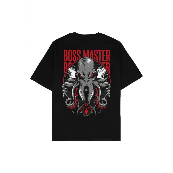 Bossmaster Siyah Oversize Unisex T-shirt