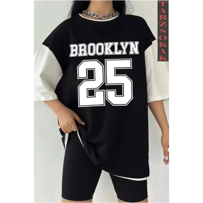 BROOK 25 Siyah Oversize Çift Renk