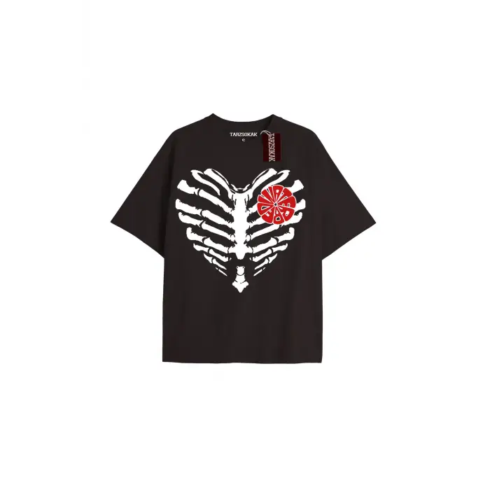 Brook Baskılı Oversize Kalıp Unisex T-shirt