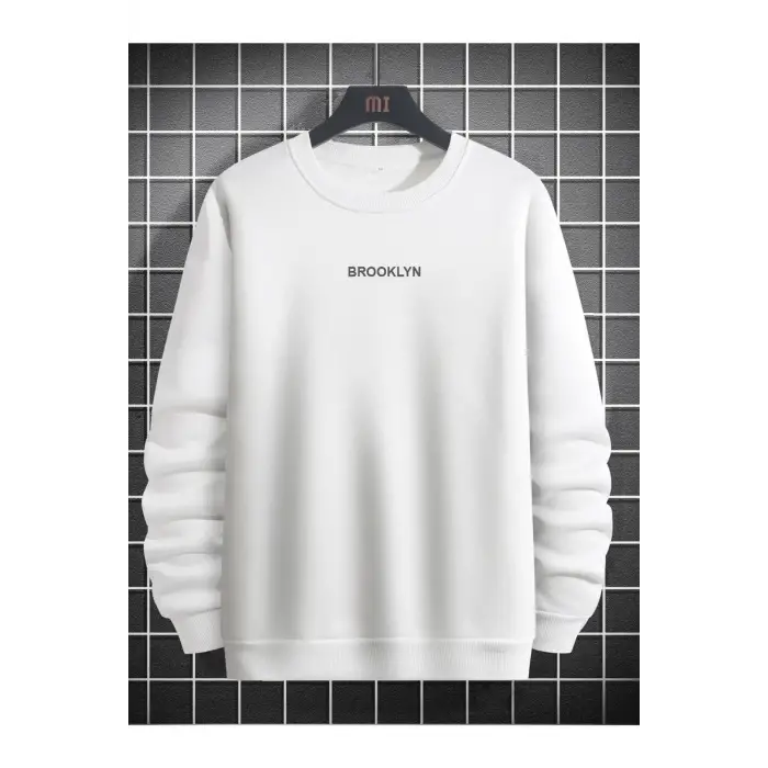 Brooklyn Baskılı 3 Oversize Beyaz
