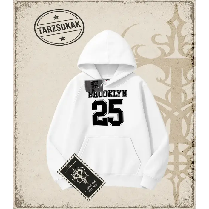 Brooklyn    Oversize Unisex Kapşonlu Sweatshirt