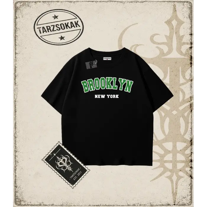 Brooklyn YEŞİL Oversize Unisex Tişört
