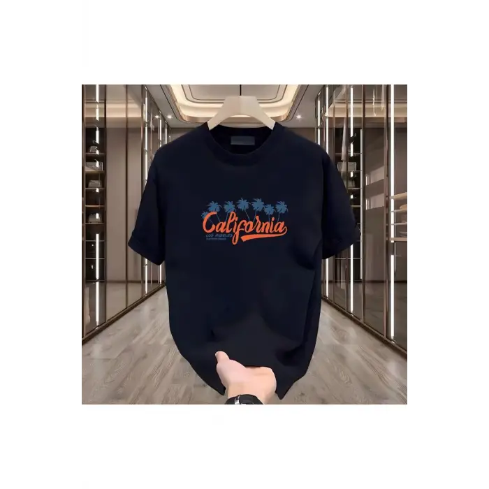 California Baskılı Siyah