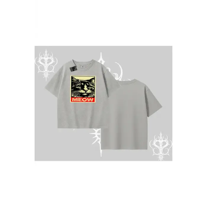 Candyland Yazılı Sevimli Kedi Baskılı Biskilet Sweatshirt