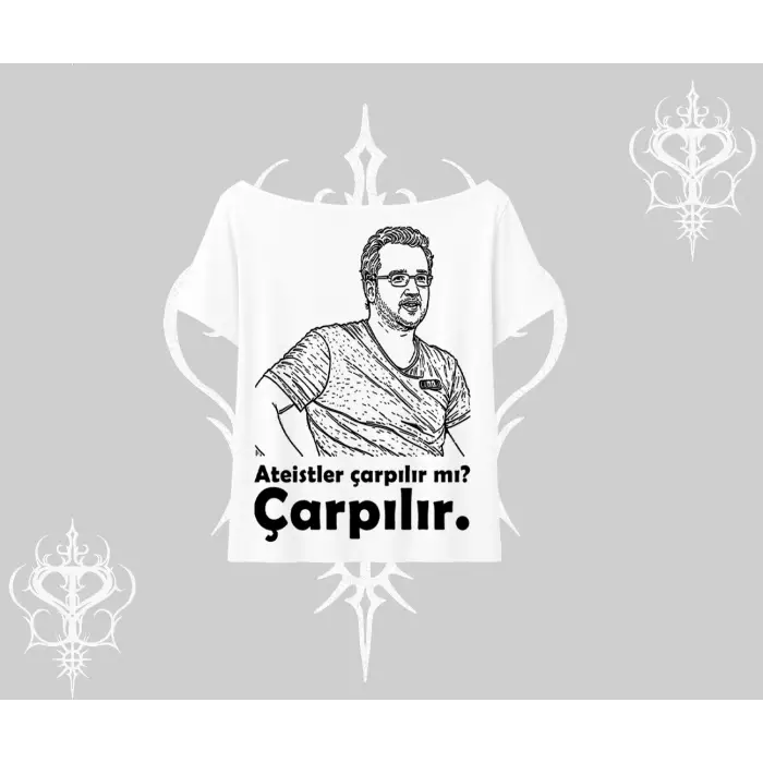Çarpılır mı? Çarpılmıştır. Kayık Yaka Tshirt