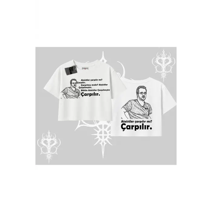 Çarpılır mı? Çarpılmıştır. Oversize Crop Tshirt