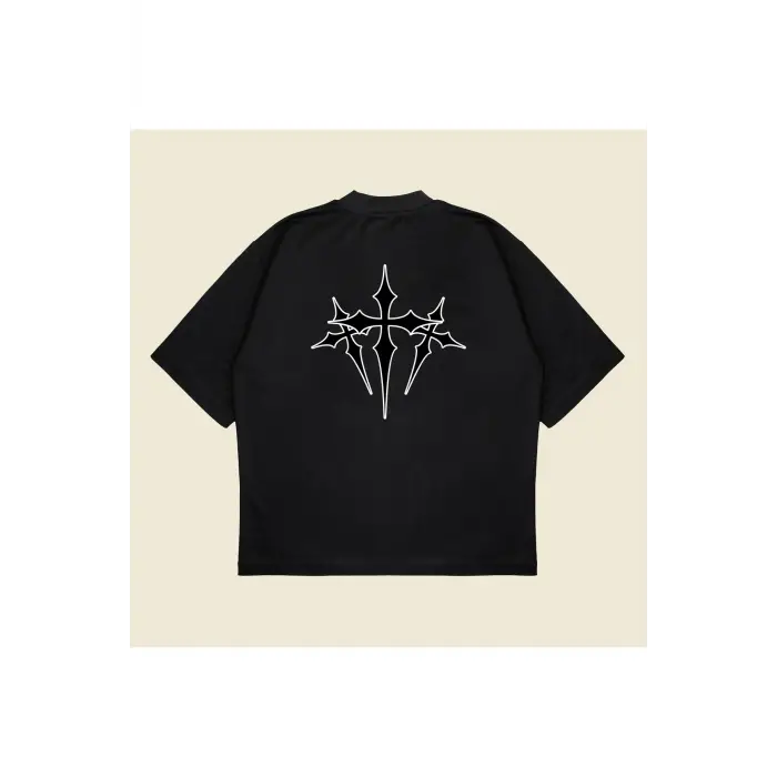 Chrome Hearts X Nocta Baskılı Oversize Unisex Pamuklu Nefes Alan Kalın Kumaşlı
