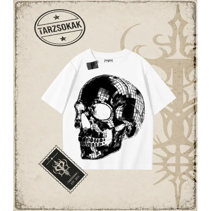 CHROME SKULL  Oversize Unisex Tişört