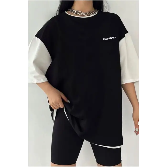 Çift Renk MİNİMAL ESSENTIAL  2 Baskılı Unisex Tshirt