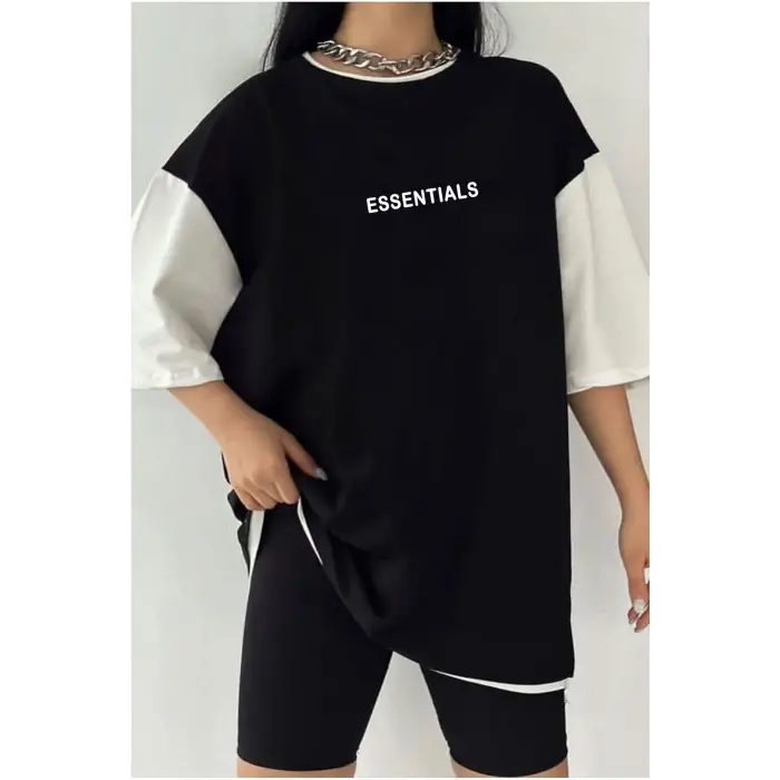 Çift Renk MİNİMAL ESSENTIAL Baskılı Unisex Tshirt