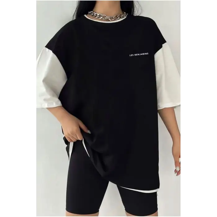 Çift Renk MİNİMAL LESS  2 Baskılı Unisex Tshirt