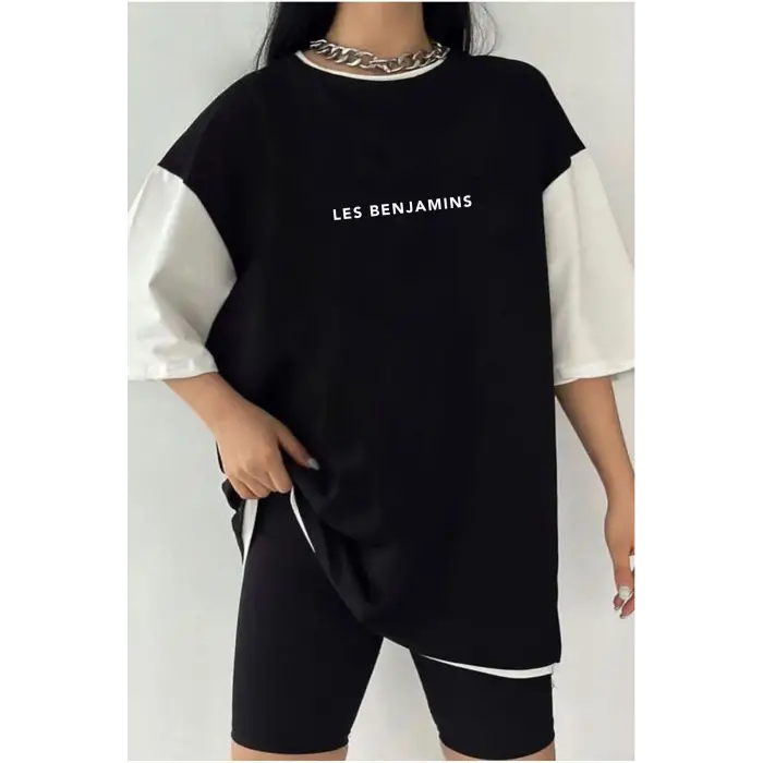 Çift Renk MİNİMAL LESS  Baskılı Unisex Tshirt