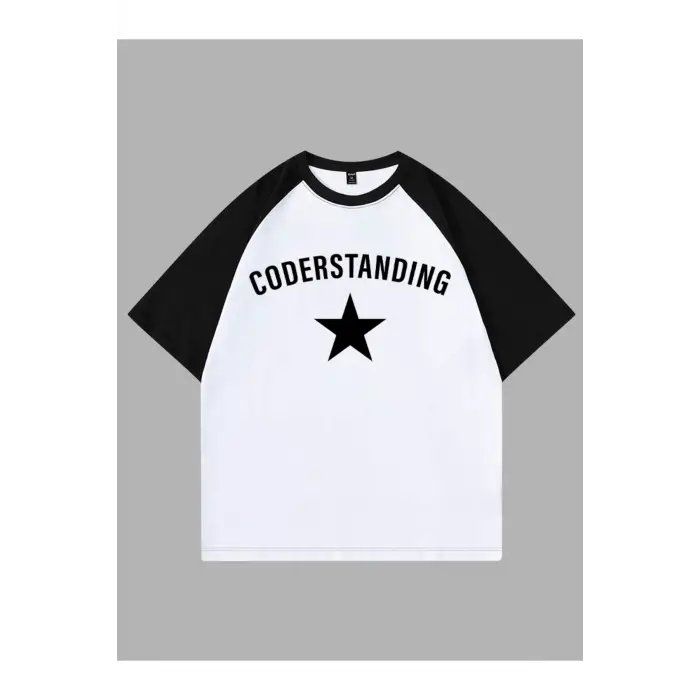 CODER BASKILI BASKILI ÇİFT RENK T SHIRT