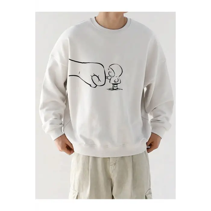 Coko serisi Cartoon Graphic Drop Shoulder Sweatshirt