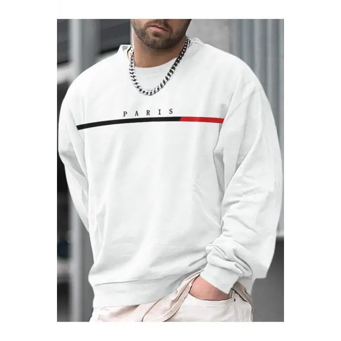 Coko serisi Manfinity Homme Letter Graphic Sweatshirt