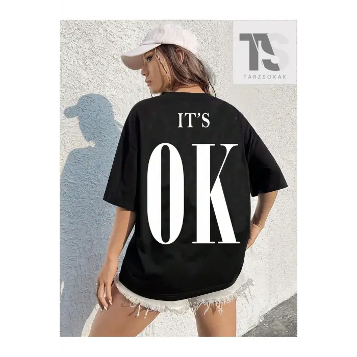 Coolane Sloganlı Grafik Düşük Omuz Oversize Tişört