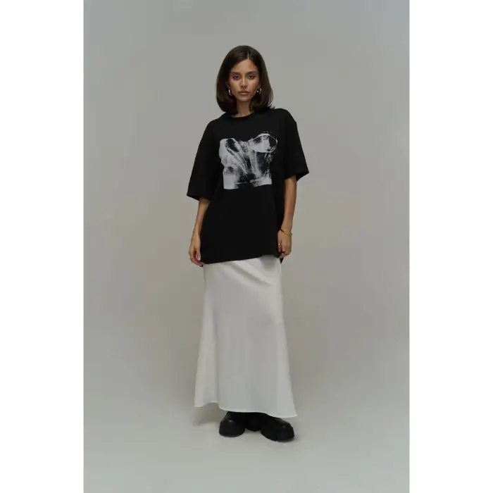 Corset Siyah Oversize Tshirt