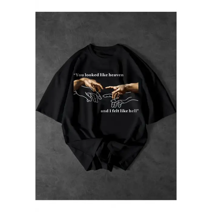 Creation Of Adam Baskılı Unisex Oversize