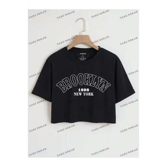 Crop CKOD-232913 Harf Grafikli Kırpma