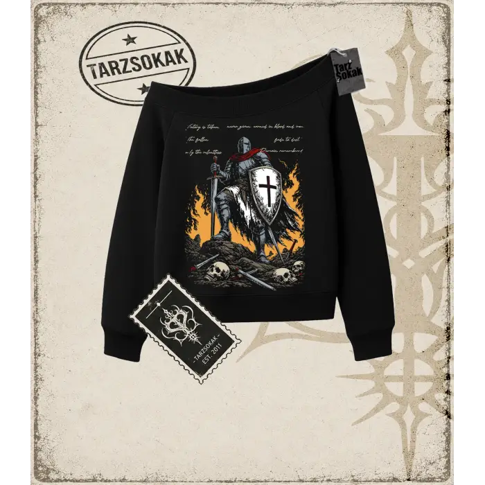 CRUSADER Kadın Kayık Yaka Sweatshirt