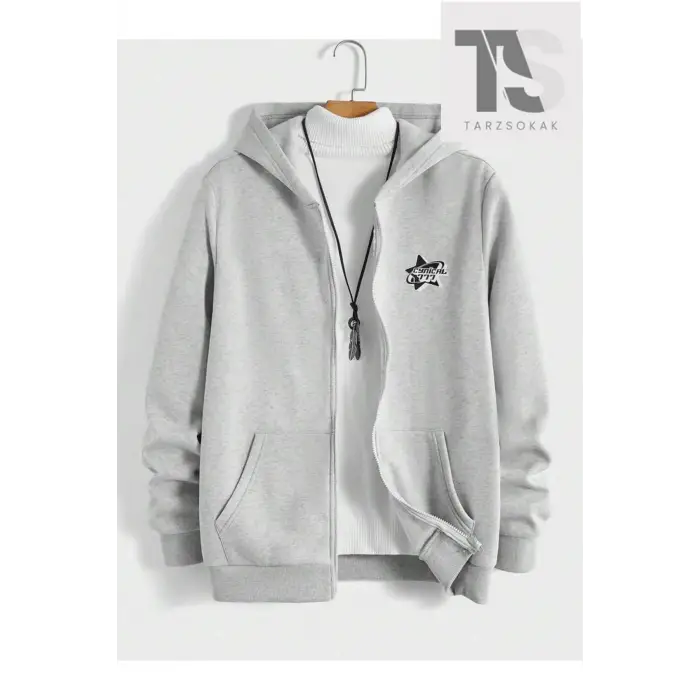 Cynical 777 Sweatshirt Fermuarlı Hırka Siyah