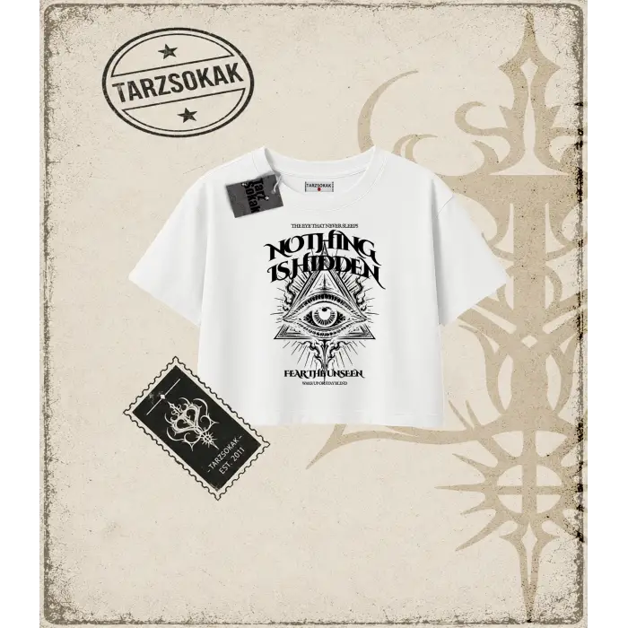 DARK OCCULT FRONT Kadın Crop Tişört
