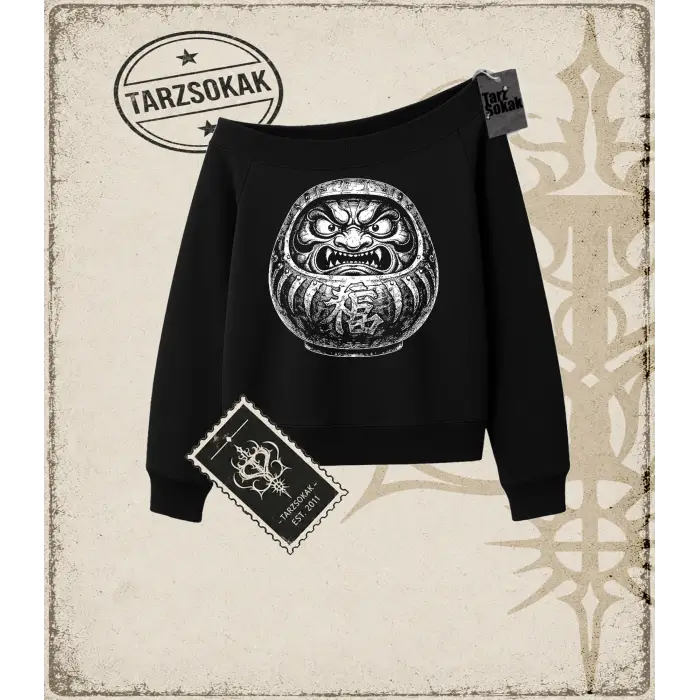 DARUMA Kadın Kayık Yaka Sweatshirt