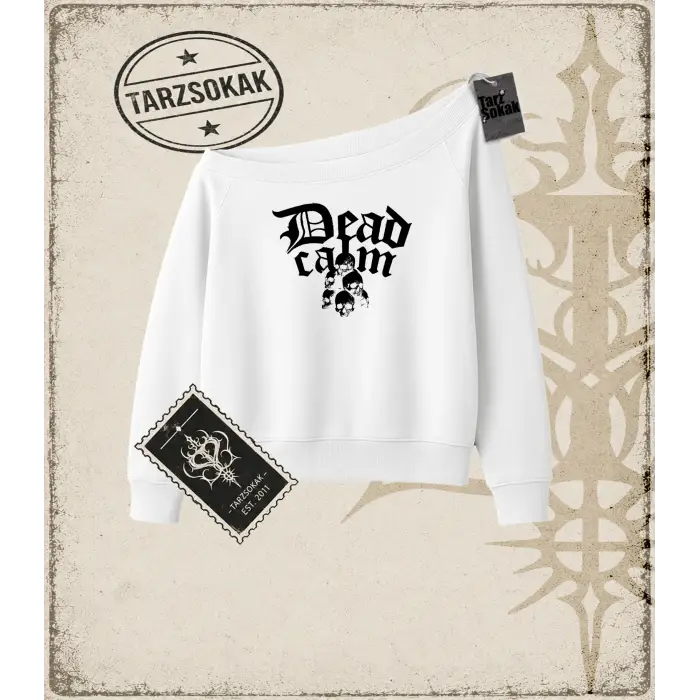 DEAD CALM Kadın Kayık Yaka Sweatshirt