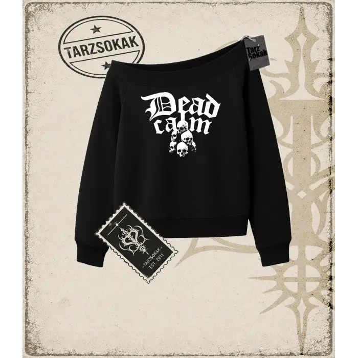 DEAD CALM Kadın Kayık Yaka Sweatshirt