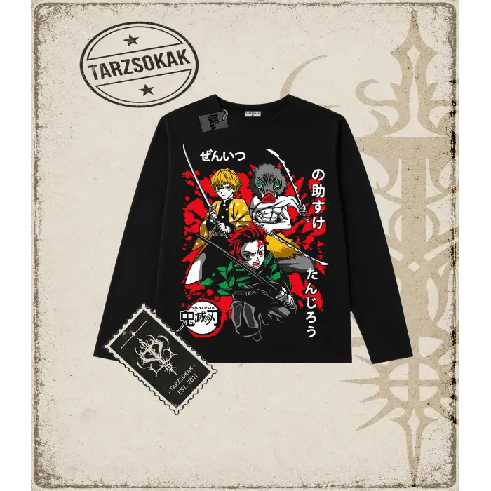 Demon Slayer Anime Baskılı Long Sleeve