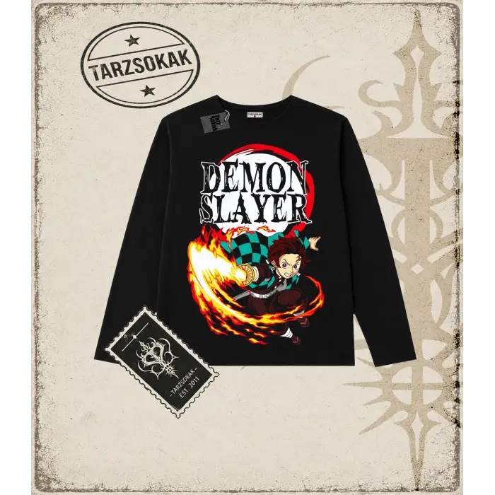 Demon Slayer Anime Baskılı Long Sleeve