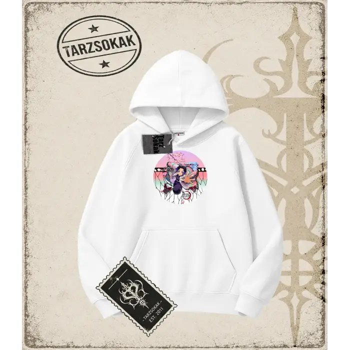 Demon Slayer Anime Baskılı Oversize Unisex Kapşonlu Sweatshirt