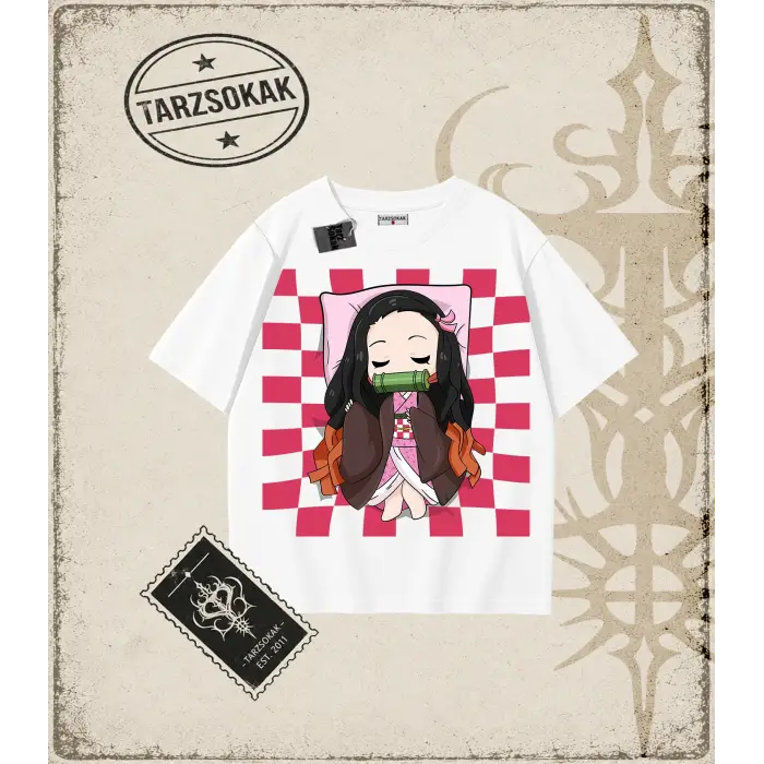 Demon Slayer Anime Baskılı Oversize Unisex Tişört
