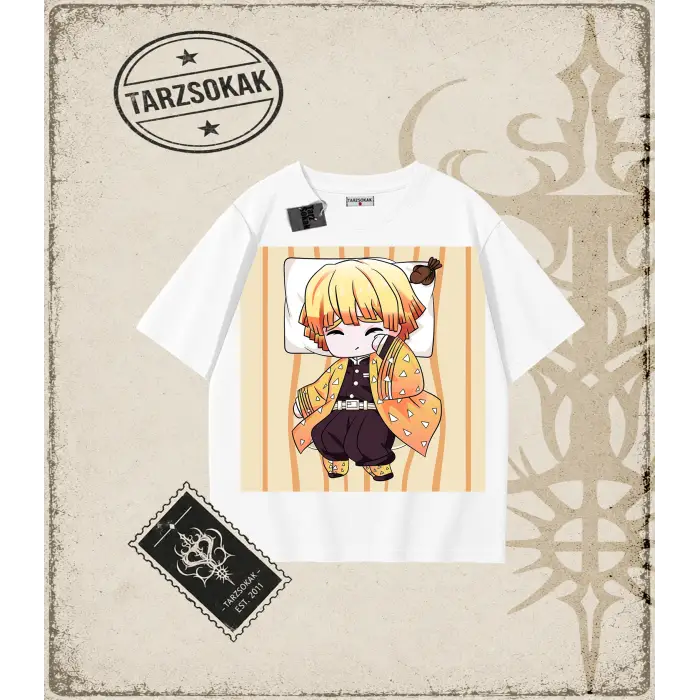 Demon Slayer Anime Baskılı Oversize Unisex Tişört