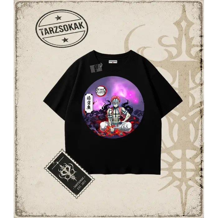Demon Slayer Anime Baskılı Oversize Unisex Tişört