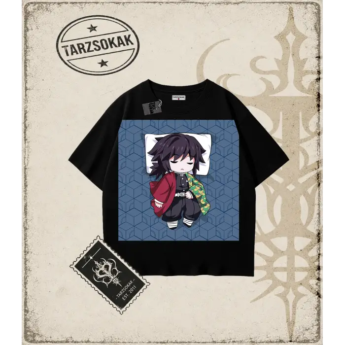 Demon Slayer Anime Baskılı Oversize Unisex Tişört