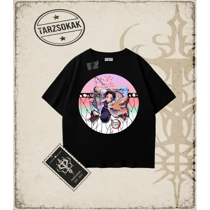 Demon Slayer Anime Baskılı Oversize Unisex Tişört