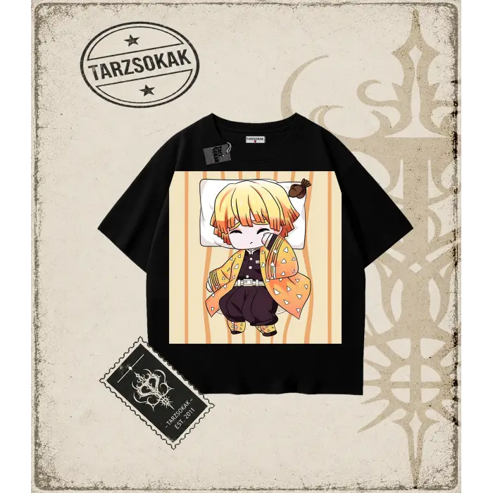 Demon Slayer Anime Baskılı Oversize Unisex Tişört