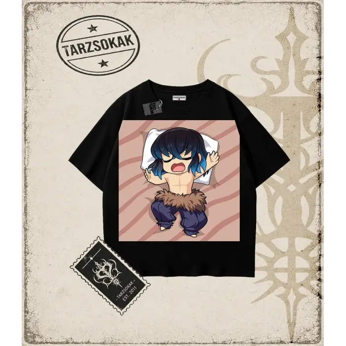 Demon Slayer Anime Baskılı Oversize Unisex Tişört