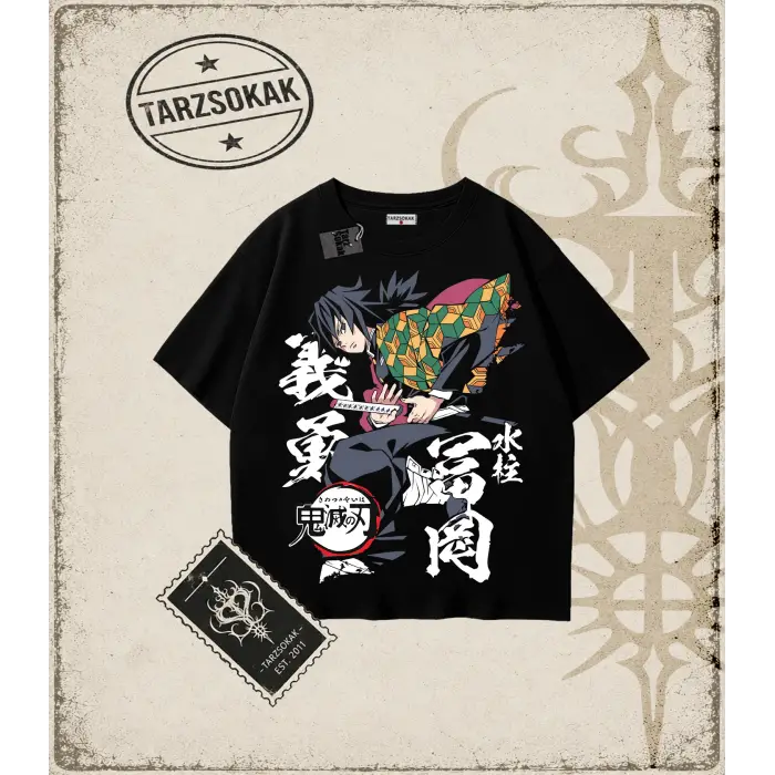 Demon Slayer Anime Baskılı Oversize Unisex Tişört