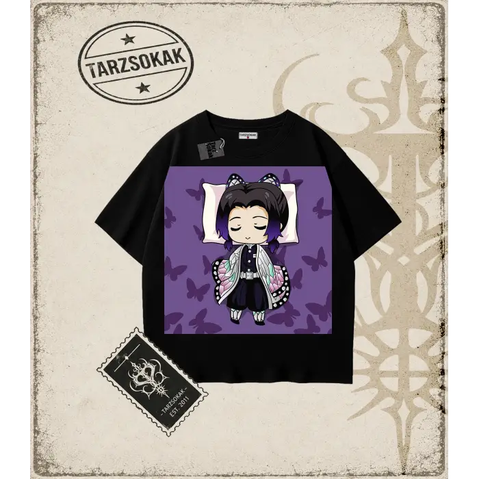 Demon Slayer Anime Baskılı Oversize Unisex Tişört