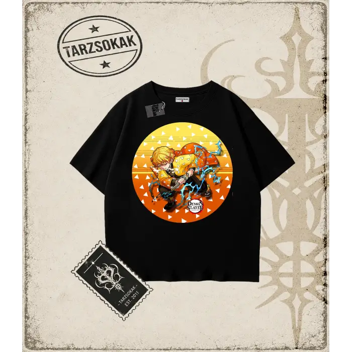 Demon Slayer Anime Baskılı Oversize Unisex Tişört