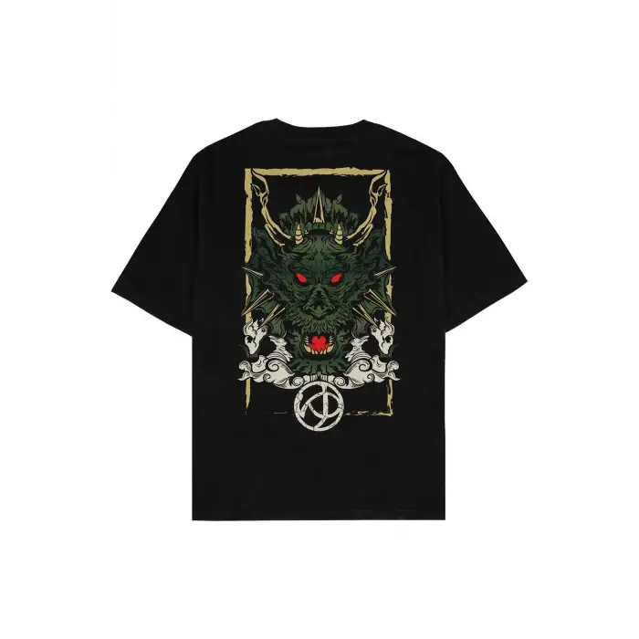 Devil Siyah Oversize Unisex T-shirt