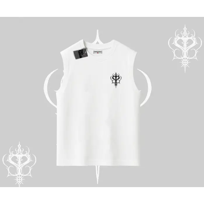 DJ Kedi Baskılı Müzik Temalı Kolsuz Tshirt