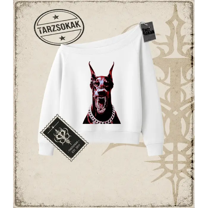 DOBERMAN SOLID Kadın Kayık Yaka Sweatshirt