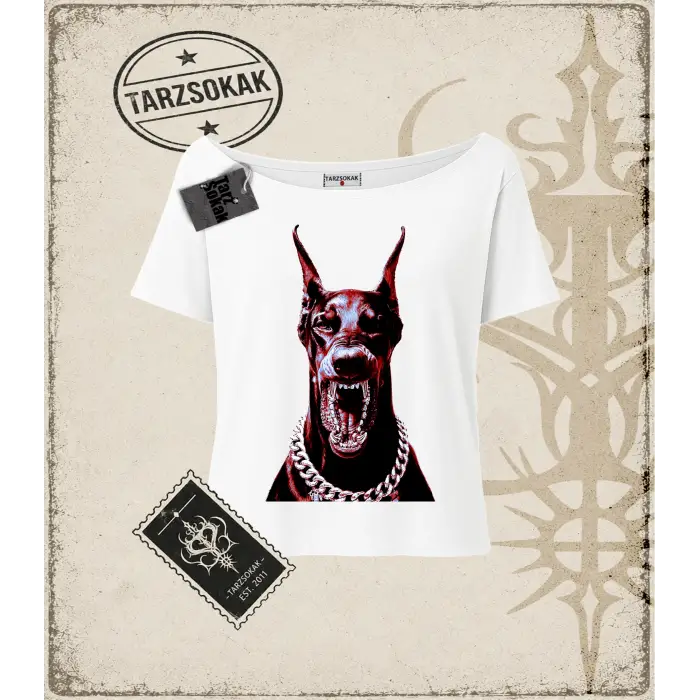 DOBERMAN SOLID Kadın Kayık Yaka Tişört