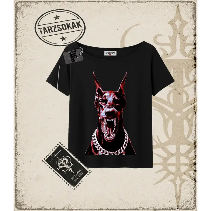 DOBERMAN SOLID Kadın Kayık Yaka Tişört