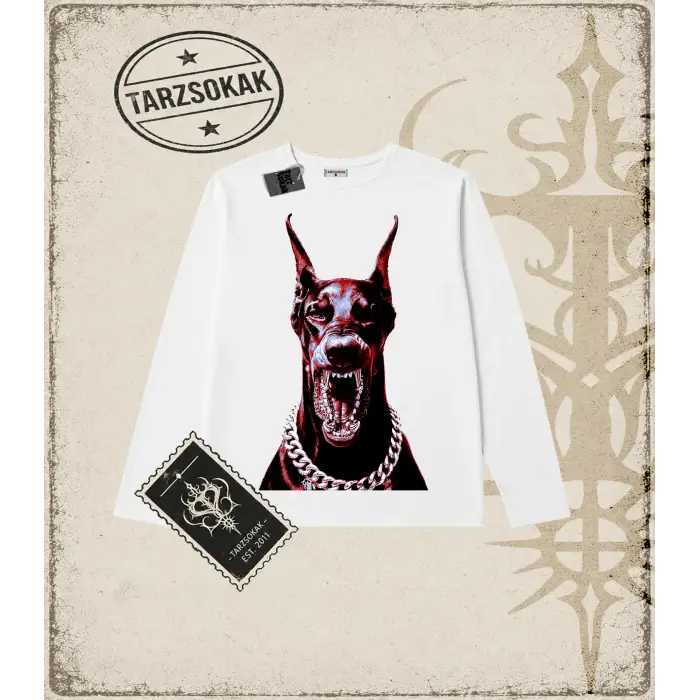 DOBERMAN SOLID Oversize Unisex Long Sleeve Uzun Kollu Tişört