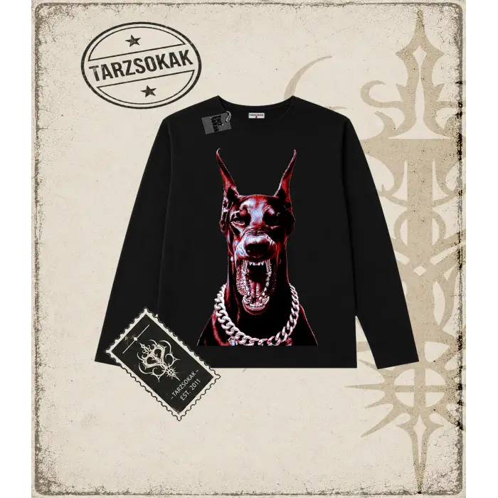 DOBERMAN SOLID Oversize Unisex Long Sleeve Uzun Kollu Tişört