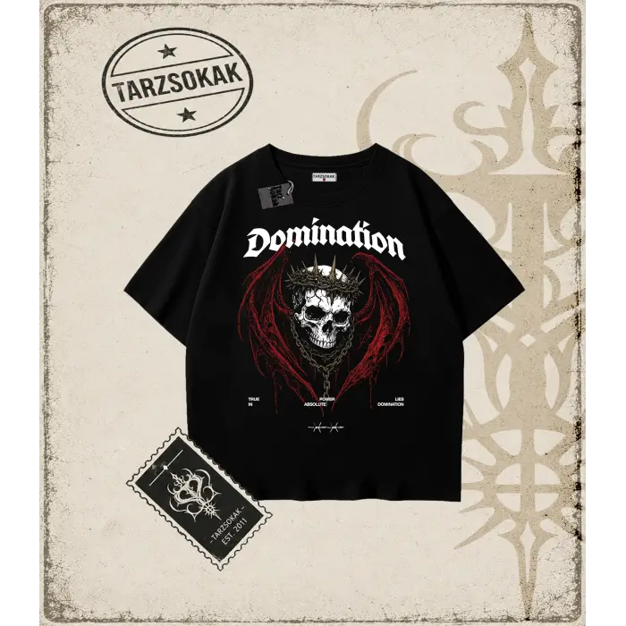 DOMINATION Oversize Unisex Tişört